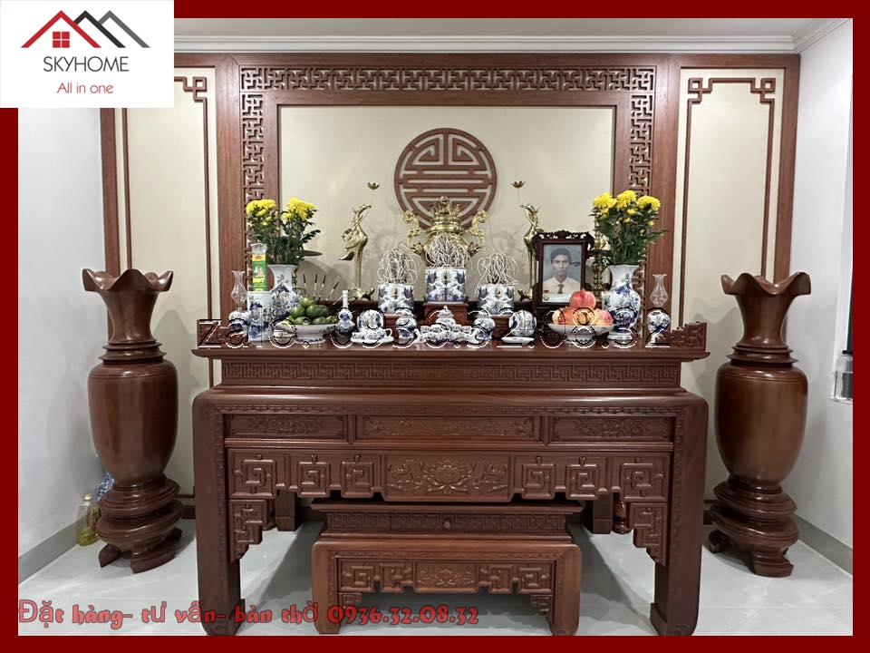 Bày trí bàn thờ mới đủ 100 ngày